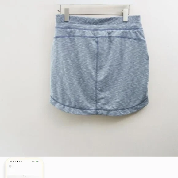 Athleta Techie Terry Athletic Skirt Size (M Tall) Heathered Gray EUC - Picture 3 of 7